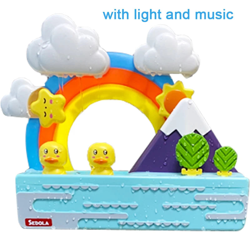 Duck Slide Bath Toy, Rainbow Water Track Bath Toy, Duck Shower Pipeline Bath Toy, or Kids Rainbow Bath Track Toy