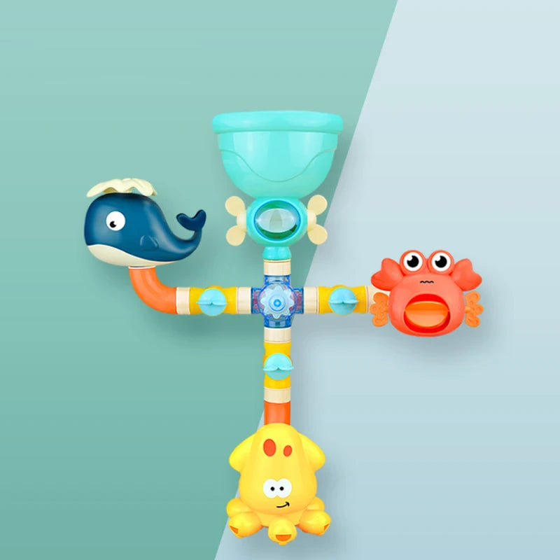 Duck Slide Bath Toy, Rainbow Water Track Bath Toy, Duck Shower Pipeline Bath Toy, or Kids Rainbow Bath Track Toy