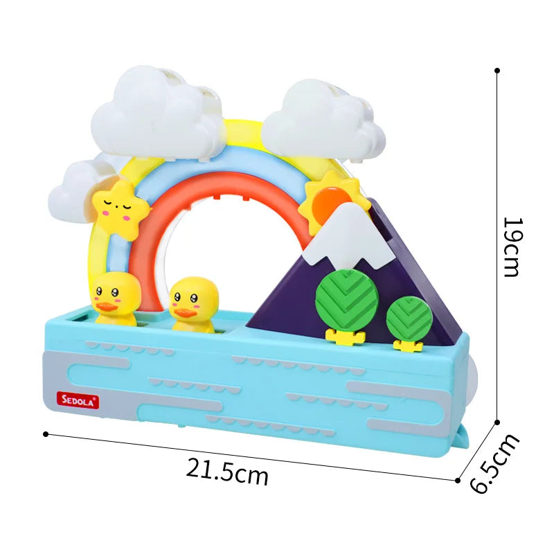 Duck Slide Bath Toy, Rainbow Water Track Bath Toy, Duck Shower Pipeline Bath Toy, or Kids Rainbow Bath Track Toy