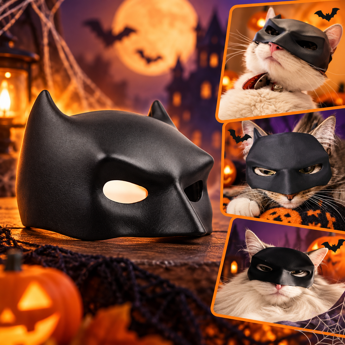 Halloween Bat Cat Mask