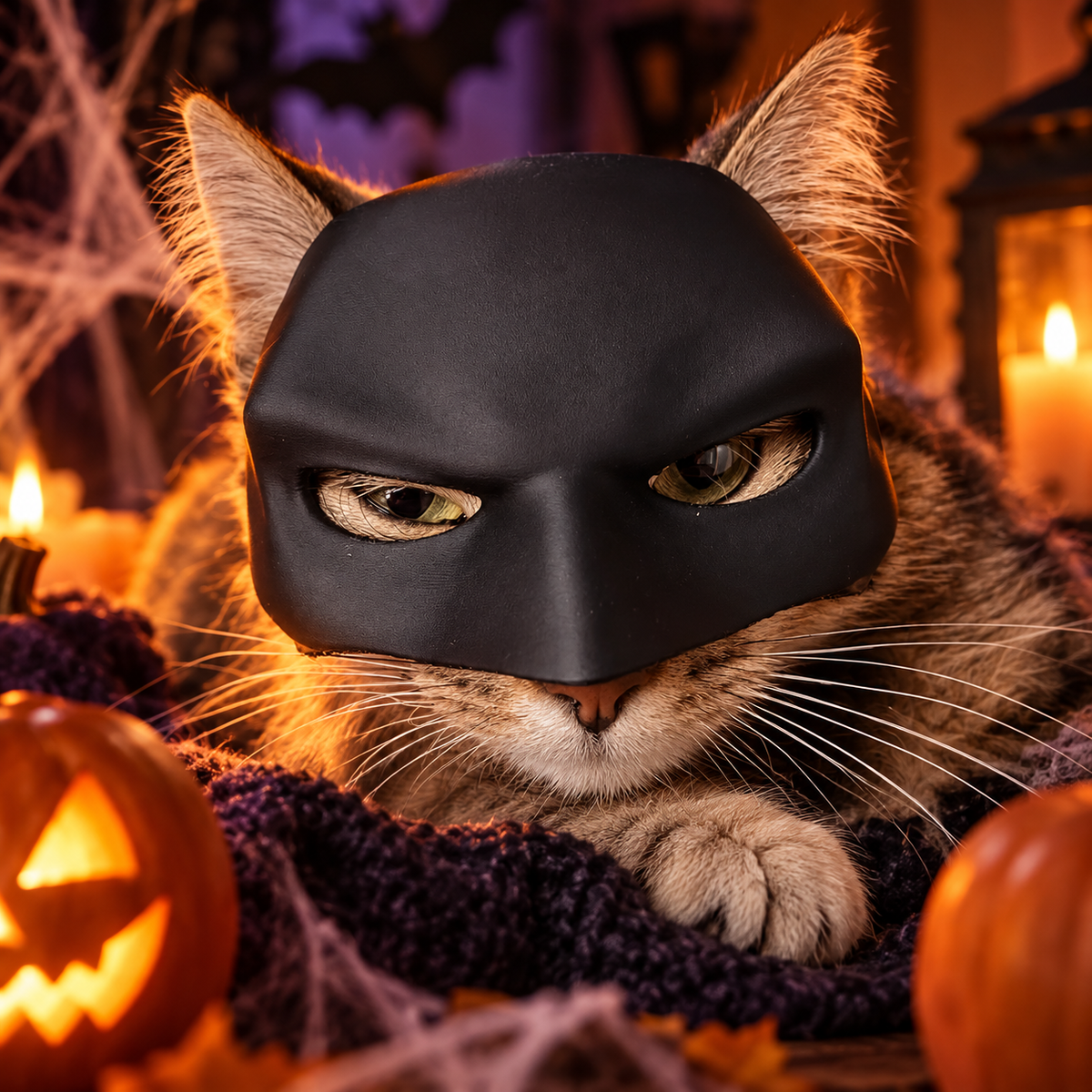 Halloween Bat Cat Mask