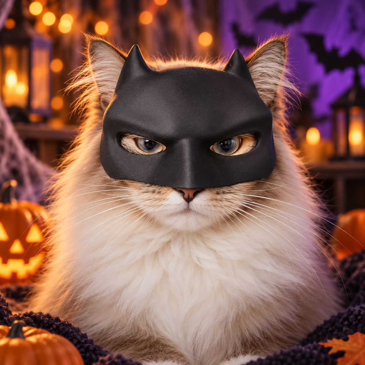 Halloween Bat Cat Mask