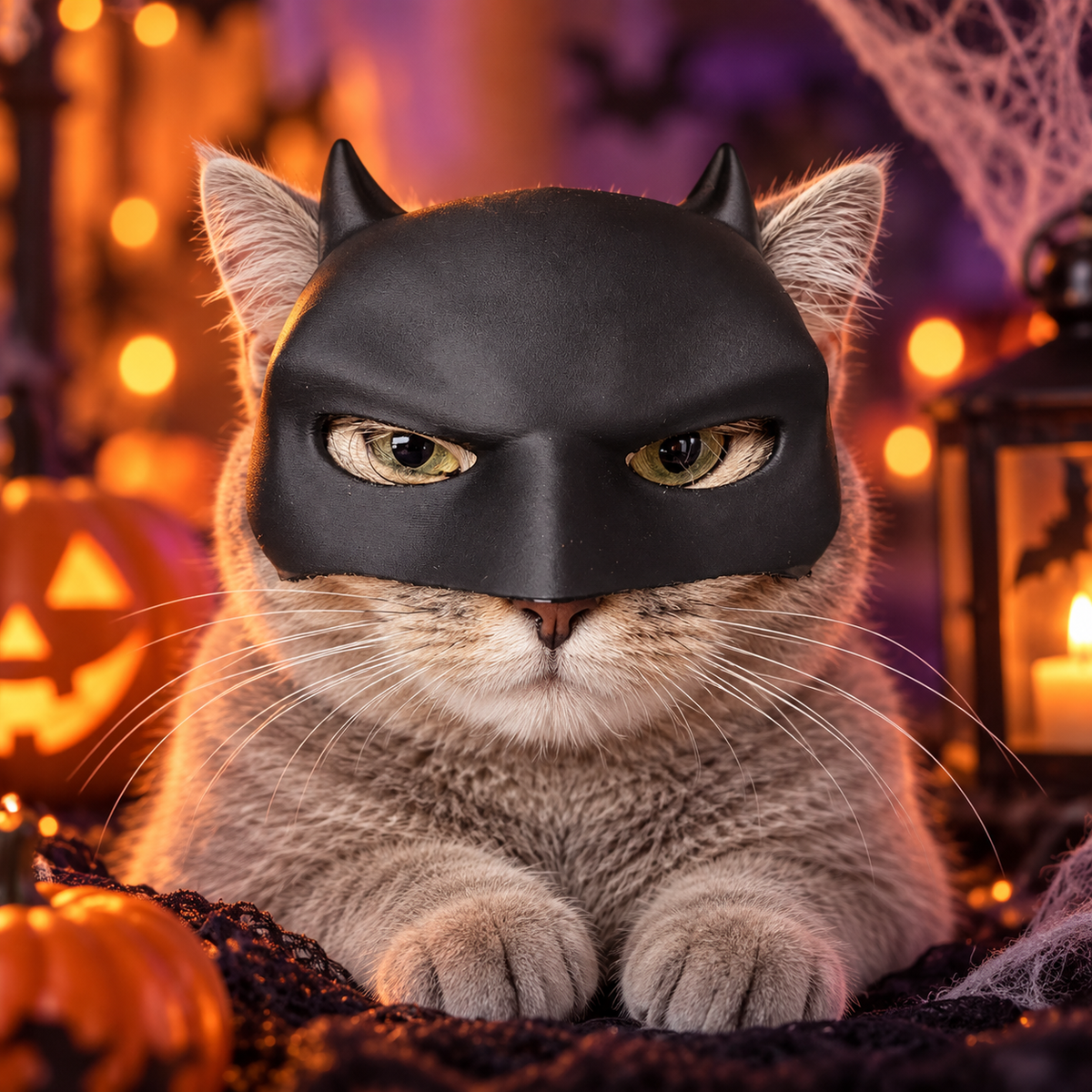 Halloween Bat Cat Mask