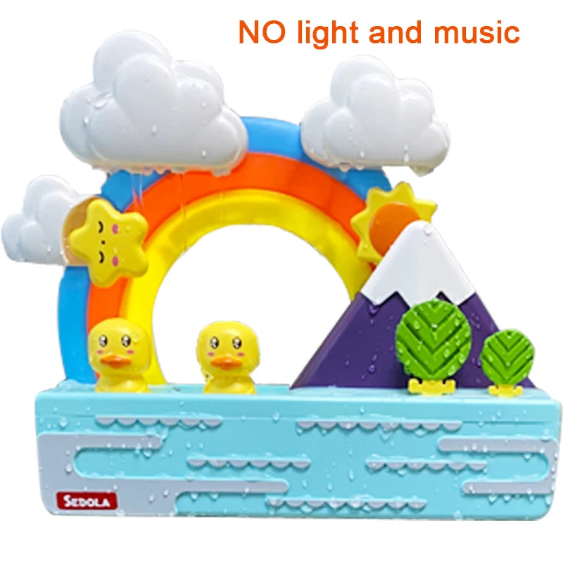 Duck Slide Bath Toy, Rainbow Water Track Bath Toy, Duck Shower Pipeline Bath Toy, or Kids Rainbow Bath Track Toy