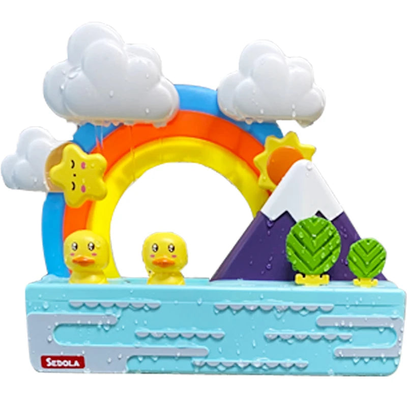 Duck Slide Bath Toy, Rainbow Water Track Bath Toy, Duck Shower Pipeline Bath Toy, or Kids Rainbow Bath Track Toy