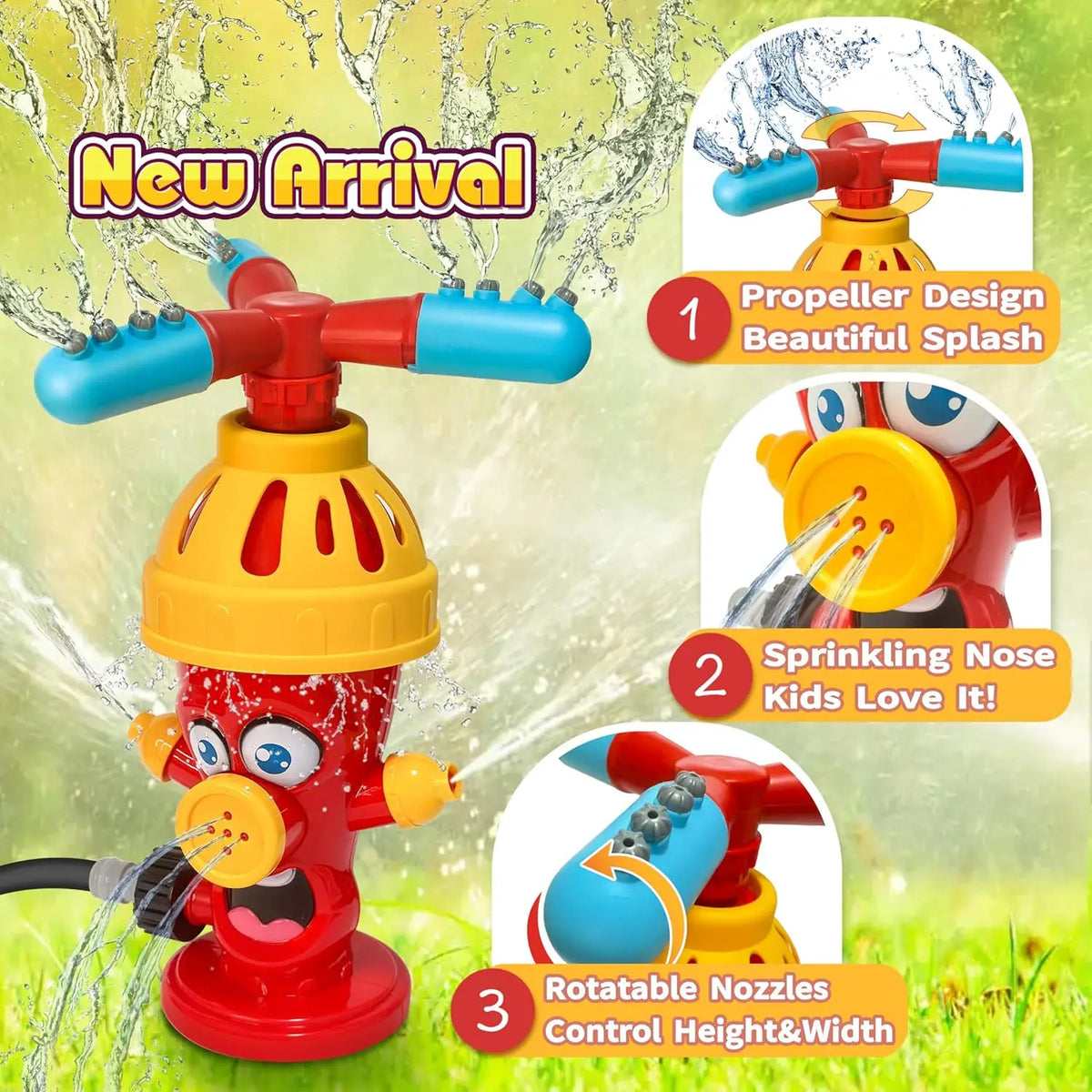 Snail Water pipe, Octopus Red, Cactus Water pipe, Snail Rotating, Cactus Rotating, Hydrant Rotating, Hydrant Water pipe, Octopus Blue, and Hydrant BASEBALL