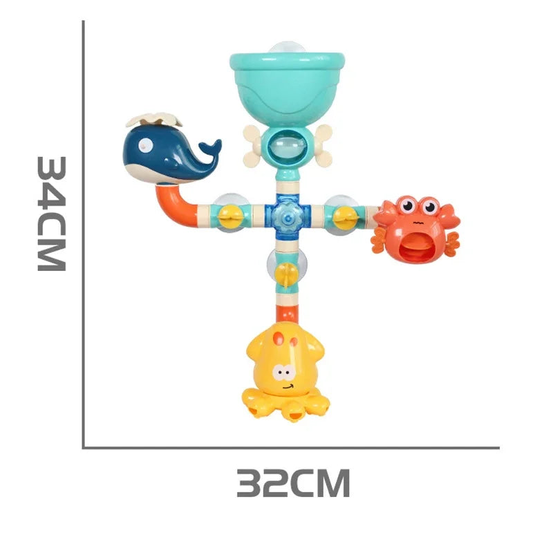 Whale & Dinosaur DIY Water Pipe Bath Toy for Kids 🛁💦