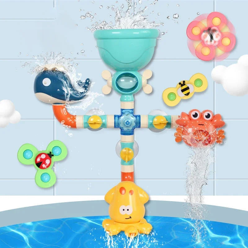 Whale & Dinosaur DIY Water Pipe Bath Toy for Kids 🛁💦
