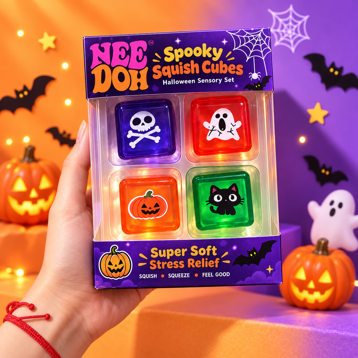 Spooky Squish Cubes Halloween Sensory Toy Set