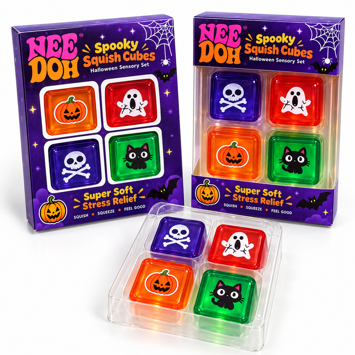 Spooky Squish Cubes Halloween Sensory Toy Set
