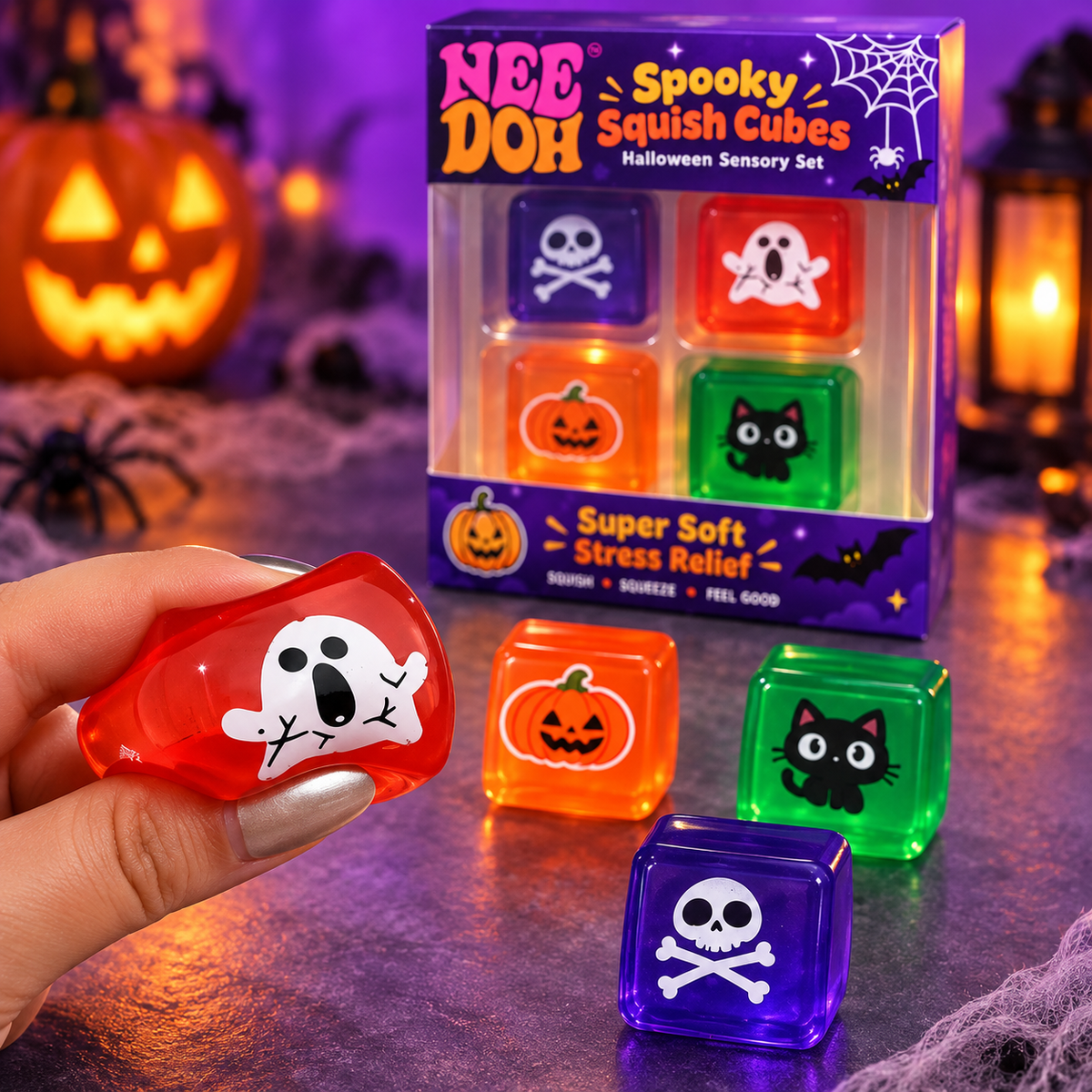 Spooky Squish Cubes Halloween Sensory Toy Set